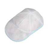 Husa de Spalare Sapca, pentru Masina de Spalat, din Poliester, Circumferinta 53 cm, cu Fermoar, Alb/Albastru