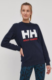 Helly Hansen bluză femei, culoarea bleumarin, cu imprimeu 34003-071
