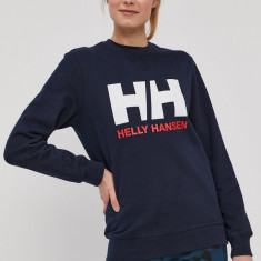 Helly Hansen bluză femei, culoarea bleumarin, cu imprimeu 34003-071