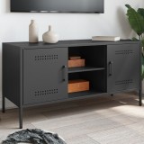 Cumpara ieftin Dulap TV, negru, 100,5x39x50,5 cm, oțel