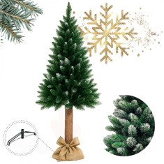 Brad artificial de Craciun, verde, Molid cu suport, acoperit cu zapada densa, 180 cm, JollyMag, CHO09