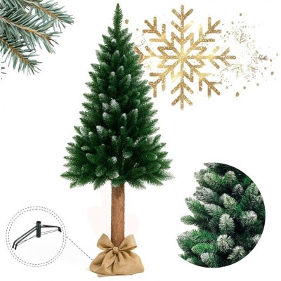 Brad artificial de Craciun, verde, Molid cu suport, acoperit cu zapada densa, 180 cm, JollyMag, CHO09 foto