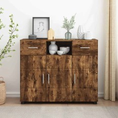 Bufet cu sertar Stejar afumat 88.5 x 30.5 x 73 cm Lemn compozit foto