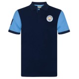 Manchester City tricou polo Contrast navy - S