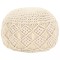 vidaXL Taburet puf macrame lucrat manual, 45 x 30 cm, bumbac