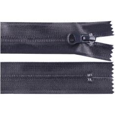 Fermoar spiralat nedetasabil rezistent la apa Crisalida, 18 cm, Bleumarin