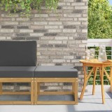 vidaXL Hocker de Exterior Lemn Solid de Acacia Alb 901455