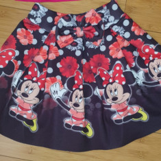 Set fata roz 2 piese bluza si fusta Disney Minnie Mouse 5/6 ani nou