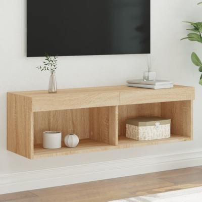 vidaXL Comodă TV cu lumini LED, stejar sonoma, 100x30x30 cm 837159 foto