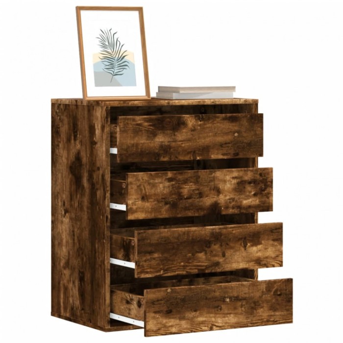 Gossi dulap colt cu sertare stejar fumuriu 60x41x76 cm lemn prelucrat