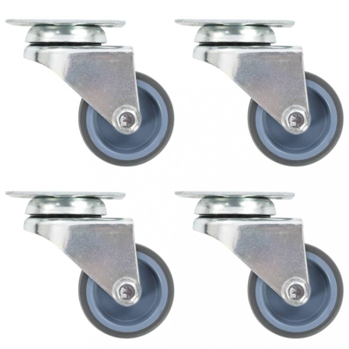 Gossi roti pivotante duble, 4 buc., 50 mm