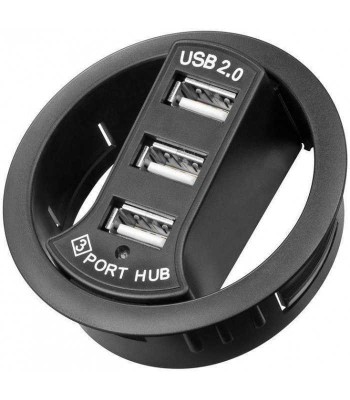 Hub 3x USB 2.0 pentru birou Goobay foto