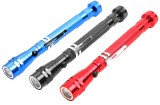Unealta telescopica Tolsen, 3 LED, magnet, gat flexibil, 17.5-57cm, aluminiu + 4 baterii LR44 incluse