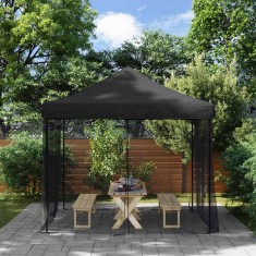 vidaXL Plasa tantari interior exterior 156 ochiuri negru 300x300x200cm foto