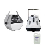 Cumpara ieftin Pachet Masina baloane, Lichid baloane 5 l si Mașină de fum cu telecomanda, IdeallStore&reg;, argintiu