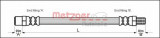 Conducta / cablu frana MERCEDES V-CLASS (638/2) (1996 - 2003) METZGER 4110576