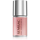 Semilac One Step Hybrid 3in1 lac de unghii sub forma de gel culoare S258 Naked Glitter Peach 7 ml