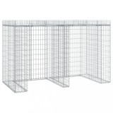 Cumpara ieftin Perete gabion pentru pubela gunoi 192x91x120 cm fier galvanizat