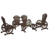 VidaXL Set mobilier de grădină, 4 piese, lemn masiv de brad