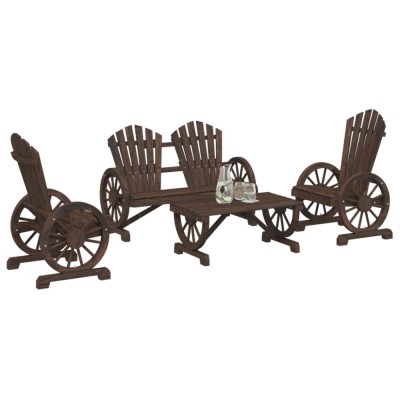 Gossi set mobilier de gradina, 4 piese, lemn masiv de brad foto