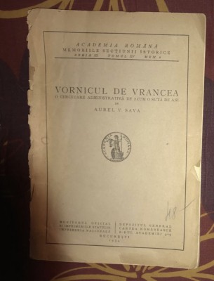 Vornicul de Vrancea : sedinta dela 1 Mai 1931 / de Aurel V. Sava foto