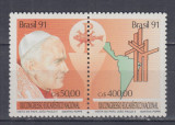 BRAZILIA 1991 VIZITA PAPEI IOAN PAUL II SERIE MNH, Nestampilat