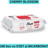 Servetele umede Sleepy Easy Clean Cherry Blossom multisuprafete, 100 buc