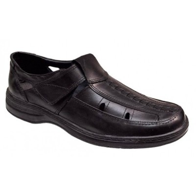 Pantofi barbati casual din piele naturala, decupati, cu scai, calapod lat, GKR24N foto