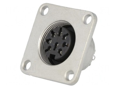 Conector M16 Soclu Mamă 8 PIN 5A 100V IP65/IP67 foto