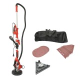 Slefuitor pereti si tavane tip girafa pliabil cu aspirator 710W, 220V, viteza 81800 r/min, 2 capete rotund/triunghiular, iluminare LED, 12 discuri