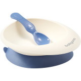BabyOno Be Active Bowl with a Spoon serviciu de masă pentru copii Blue 6 m+ 1 buc