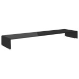 Cumpara ieftin Stand TV/Suport monitor sticla, 120x30x13 cm, negru