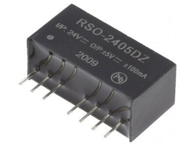 Convertor DC/DC 1W 9-36V la 5V/-5V SIP8 RSO-2405DZ foto