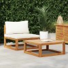 VidaXL Set canapea de grădină cu perne, 2 piese, lemn masiv de acacia 311859