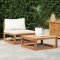 vidaXL Set canapea de grădină cu perne, 2 piese, lemn masiv de acacia 311859
