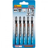 Panza, lama, fierastrau pendular, pentru lemn, HCS, prindere tip T, 8 TPI, taiere rapida, set 5 buc, 100 mm, Richmann