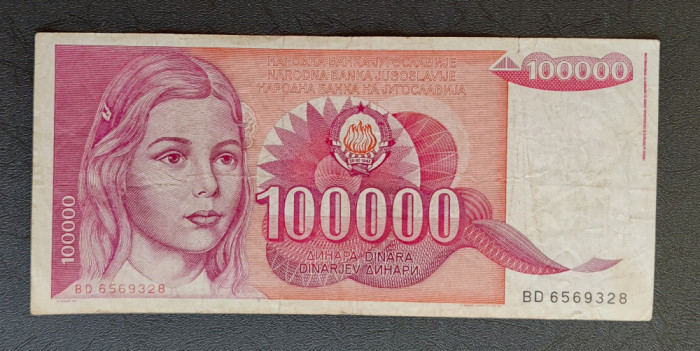 Iugoslavia - 100 000 Dinari / dinara (1989)