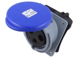 Conector alimentare AC trifazat IP&amp;S 63A 250V IP44 soclu mamă AMPHENOL