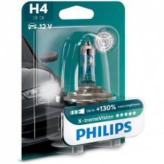 Bec Halogen Moto H4 Philips X-Treme Vision Moto, 12V, 60/55W