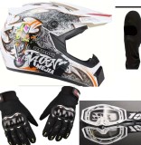 Cumpara ieftin Set casca moto-atv-trotineta-enduro+Ochelari+Manusi+Cagula ,marimi disponibile S,M ,L si XL