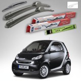 Cumpara ieftin Ștergătoare Smart Fortwo Coupe 451 2007-2015 | Set Față și Spate Flat &ndash; TeamCar&reg;