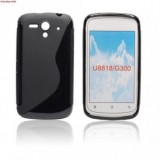Husa Silicon S-Line Neagra Huawei Ascend G300, Protectie Telefon, Flexibila, Antialunecare