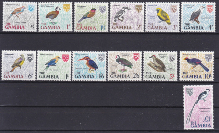 DB1 Fauna Pasari Gambia 1966 13 v. MNH
