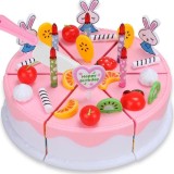 Cumpara ieftin Set tort copii din plastic, multicolor, 44 piese