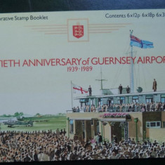 GUERNSEY 1989 – AEROPORTUL, carnet filatelic, SD128