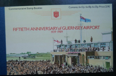 GUERNSEY 1989 &amp;ndash; AEROPORTUL, carnet filatelic, SD128 foto