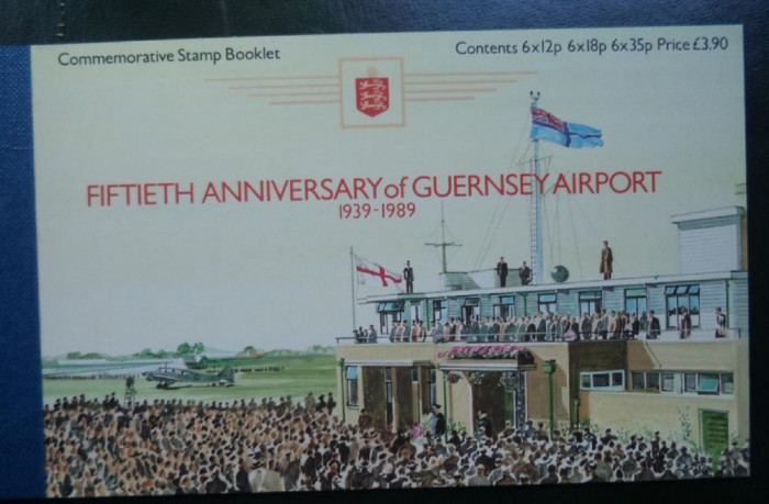 GUERNSEY 1989 &ndash; AEROPORTUL, carnet filatelic, SD128