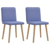 Scaune de sufragerie 2 buc țesătură Jeans Blue