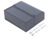 Carcasa Montare Perete ABS Gri Inchis MASZCZYK KM-123DG V0 Dimensiuni 85.1x96.6x35.7mm Clasa UL94-V0