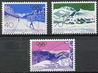 Liechtenstein 1979 - Jocurile Olimpice de iarna, serie neuzata foto